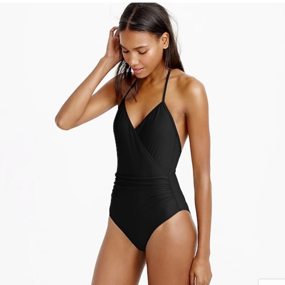 J Crew Wrap One Piece Swim Suit